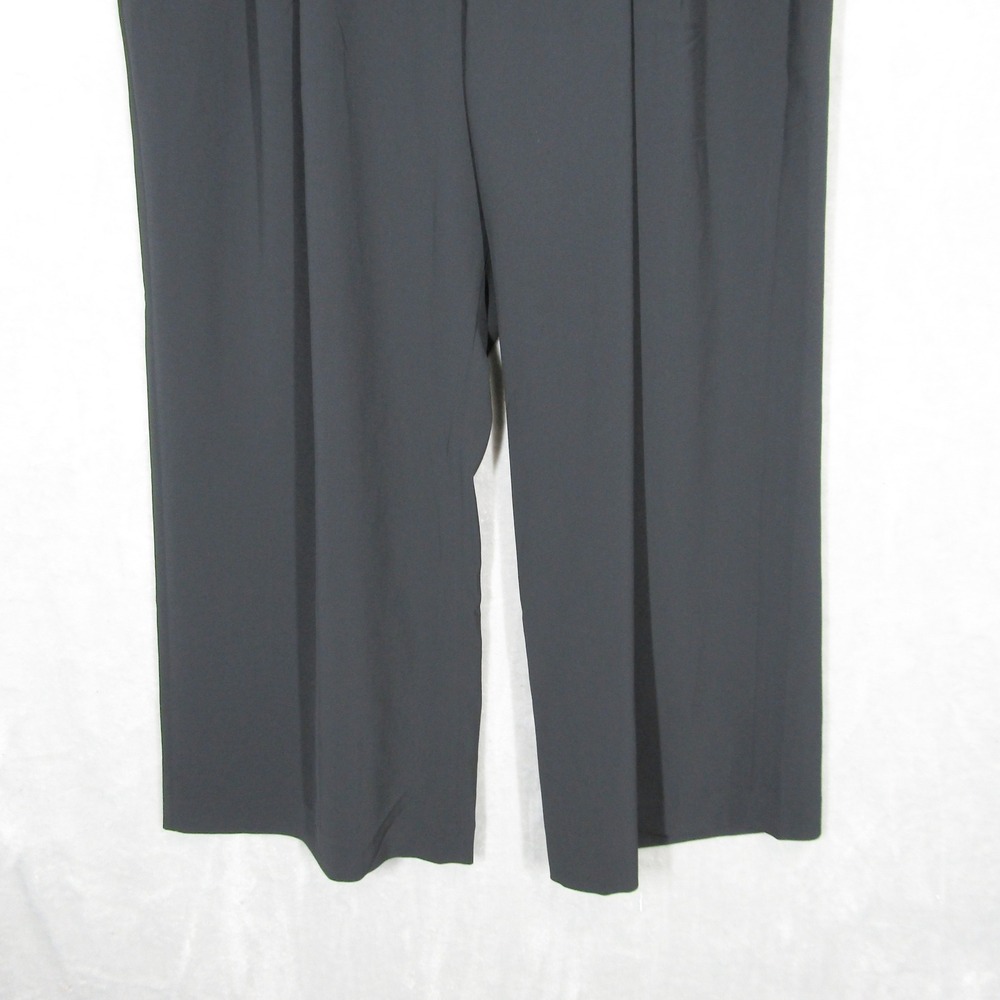 Gap 365 High Rise Trouser Black Wide Leg Pleated Pants Women 18 Petite Plus Size - Picture 8 of 14